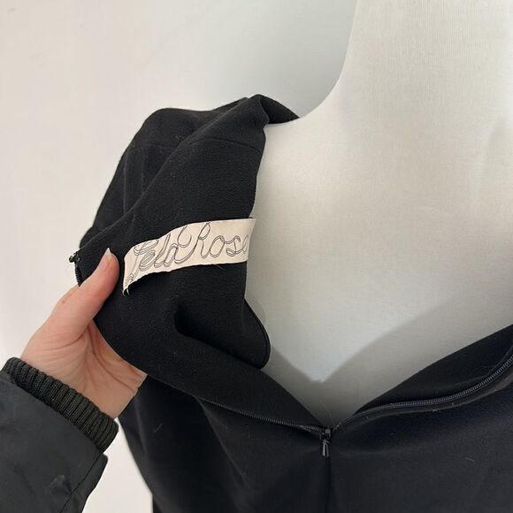 Lela Rose Black Cocoon Blouse Size 4 - Picture 5 of 6